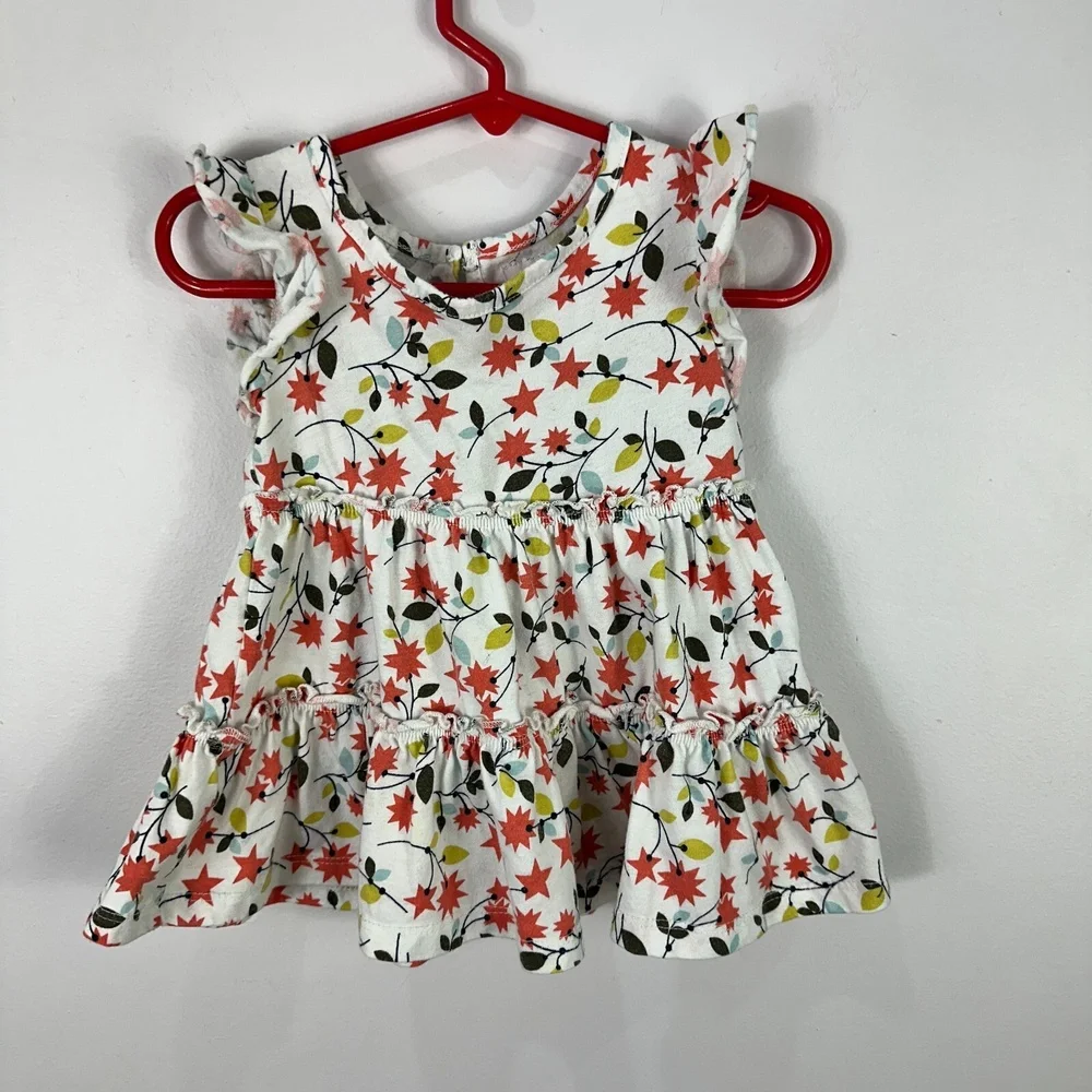 BCBG Girls Dress 2T Tiered Ruffle Floral Sleeveless Summer‎ Babycore Cottagecore
